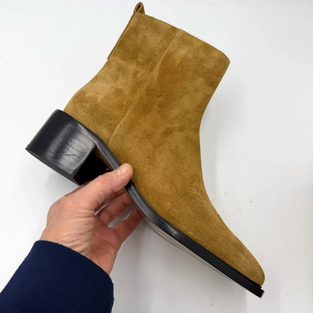 NEW Everlane Toasted Almond Suede Tan Leather The City Boot‎ in Size 9